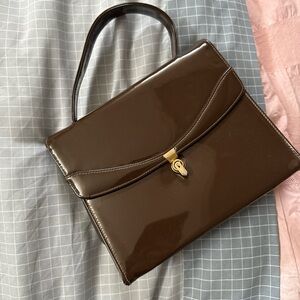 Paul Mayer Glossy Brown Shoulder Bag